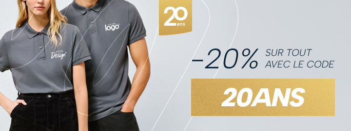 Choisir des cadeaux tout faits ou créer de magnifiques cadeaux sur mesure avec mistertee.fr pour appareils mobiles, version anniversaire pour nos 20 ans