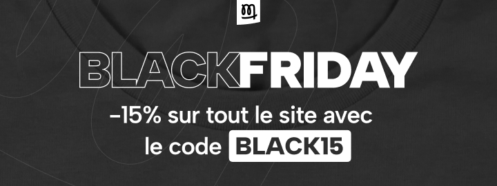 Illustration du black friday 2025 pour appareils mobiles : - 15% sur tout le site avec le code BLACK15