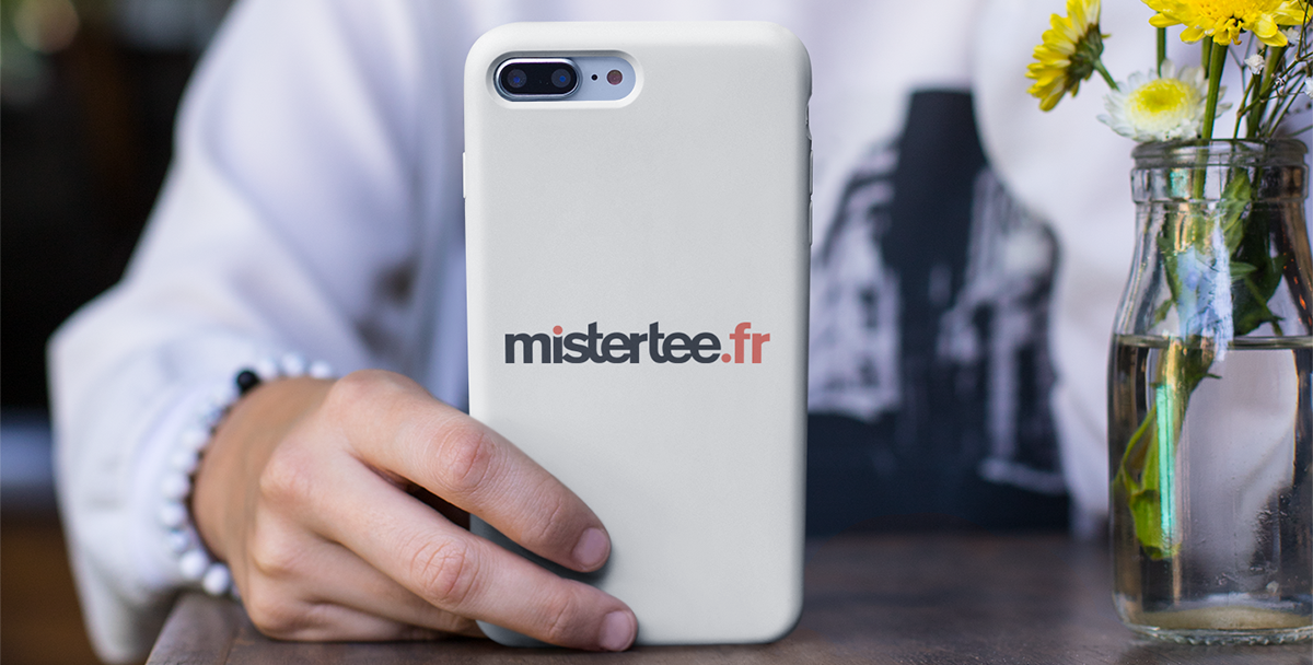 Coque de téléphone personnalisée avec le logo de mistertee.fr