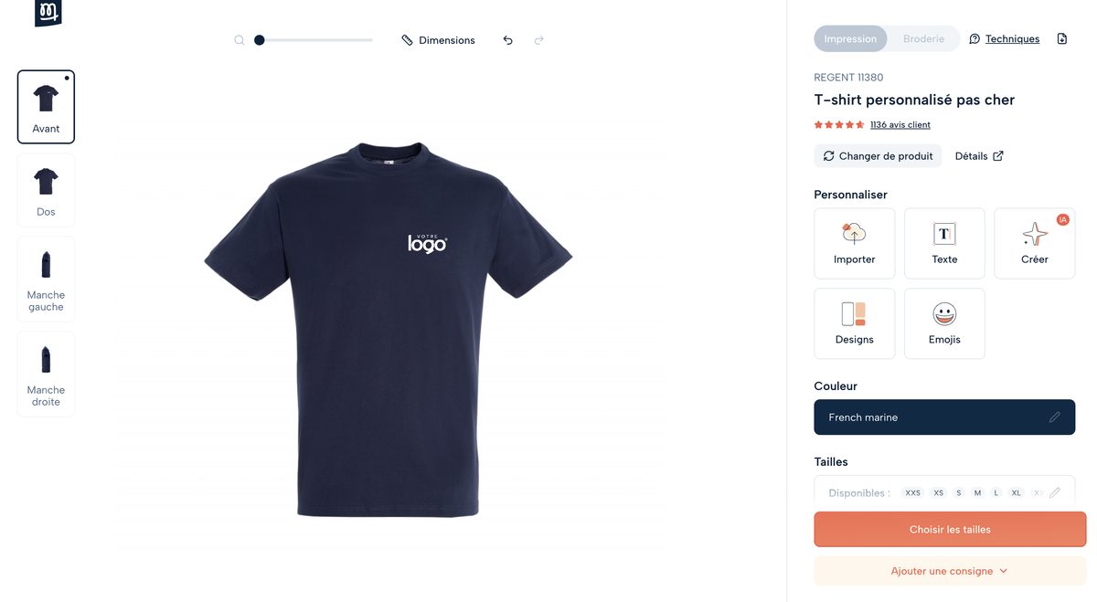 Filtrer les t-shirts personnalisés pas cher sur mistertee.fr 