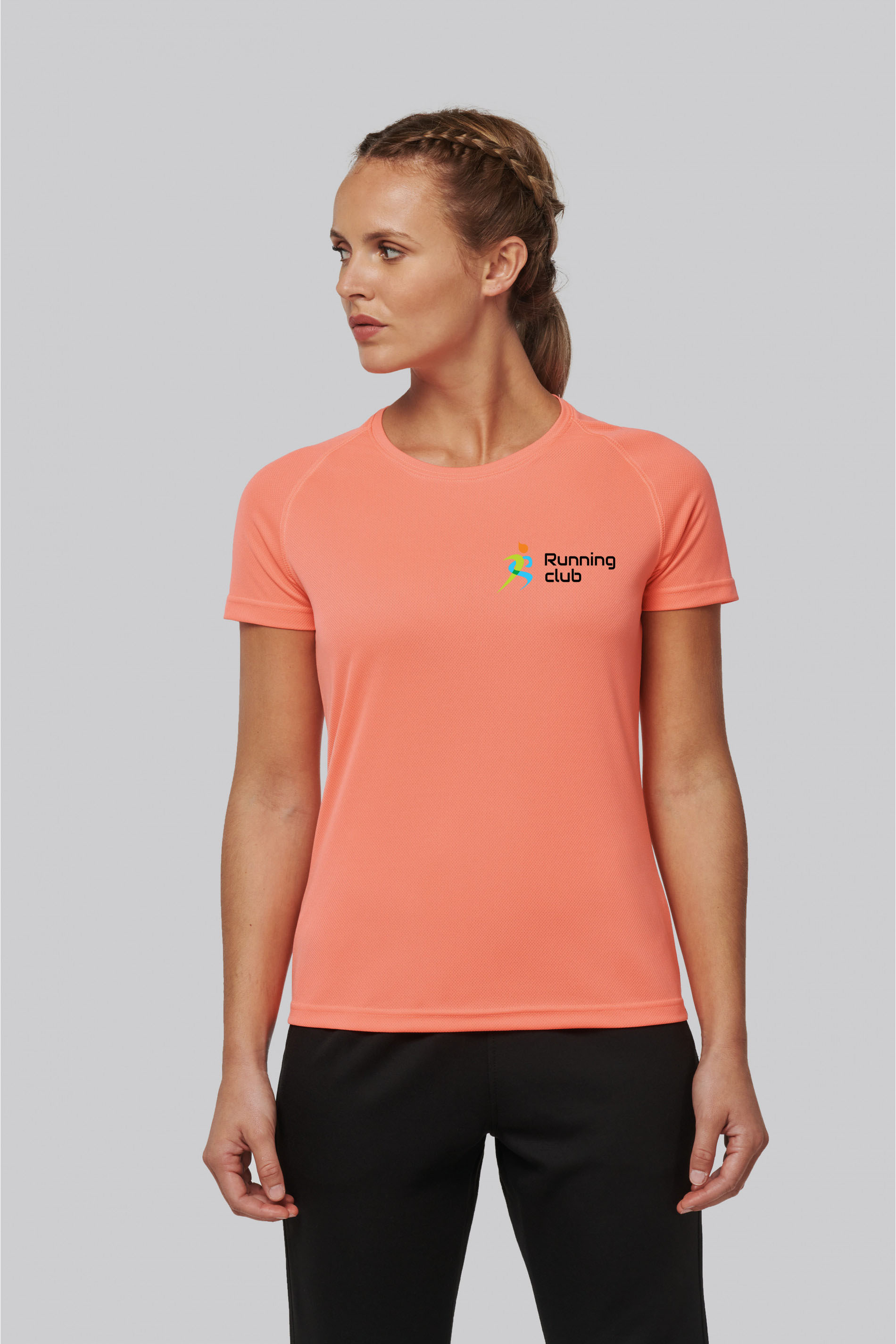 T-shirt sport pour femme personnalisé - manches courtes
