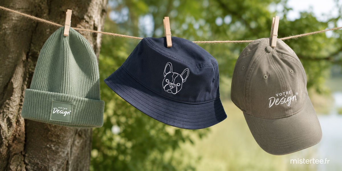 Casquette bonnet ou bob personnalisé chez Mistertee.fr