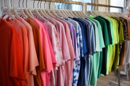 tee shirts en coton avec dégradé de couleur