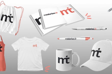 Collection d'objets et goodies personnalisés au logo de mistertee.fr
