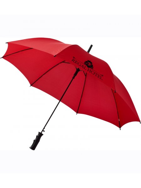 Exemple de personnalisation sur un parapluie coloris rouge