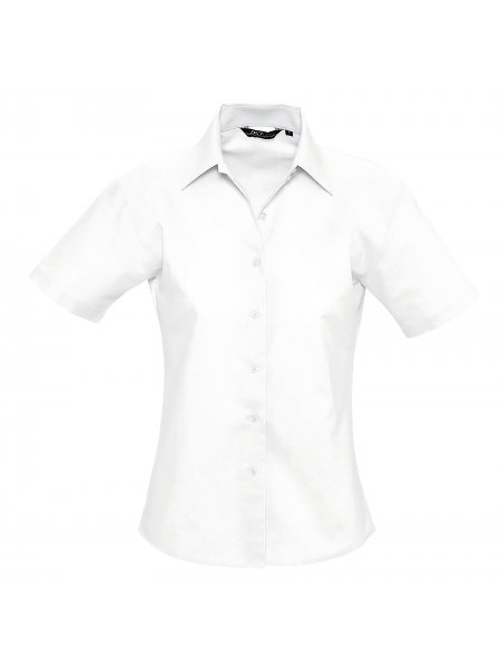Chemise manches courtes pour femme à personnaliser Blanc