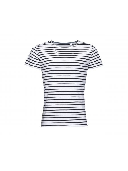 T-shirt homme marinière personnalisable Blanc / Marine
