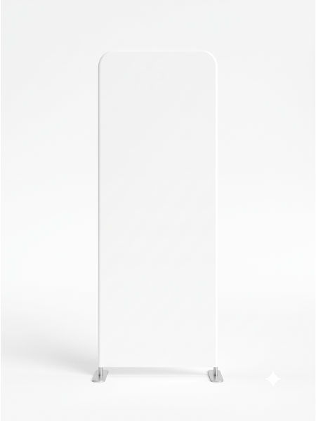 Totem en Tissu 2.30 x 0.60m Personnalisé - Display Double Face Blanc