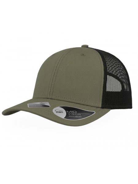 Casquette Trucker écoresponsable à personnaliser Olive / Black