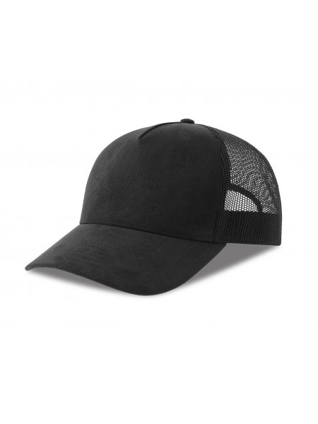 Casquette trucker effet daim à personnaliser Black