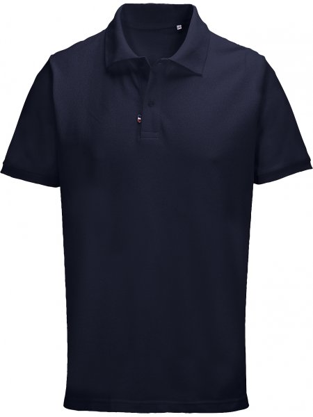 Polo Pierrot unisexe personnalisable fabriqué en France Marine