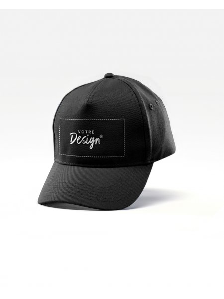 Casquette 5 panneaux à personnaliser Black