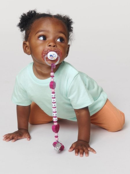 Tee shirt pour bébé en coton bio Baby Creator en coloris Caribbean blue