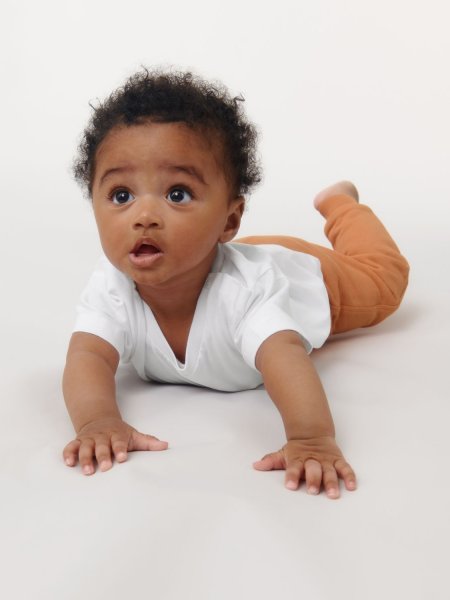 Tee shirt pour bébé en coton bio Baby Creator en coloris White