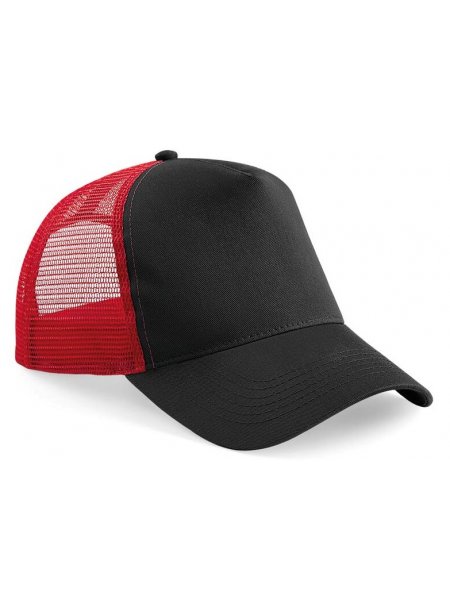 Casquette Trucker filet à personnaliser Black / Classic Red