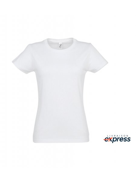 T shirt bio femme personnalisé livraison express 24H White