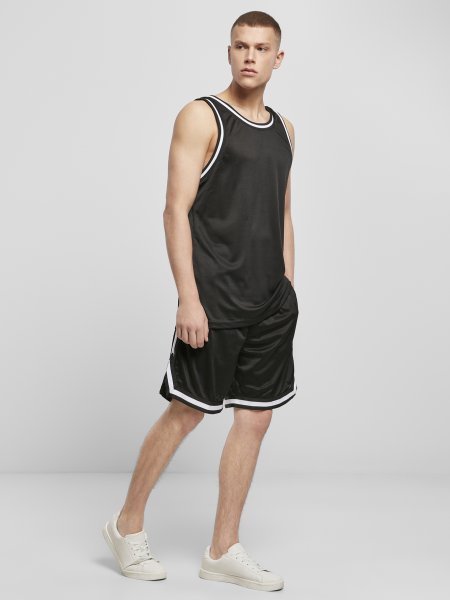 Débardeur pour homme style maillot de basket BY009 en coloris Black associé au short BY047