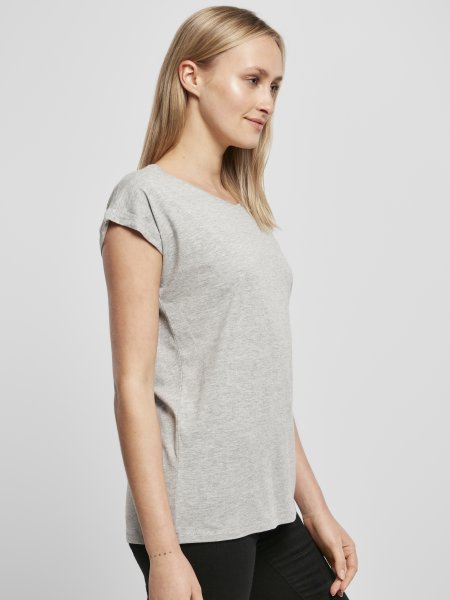 Tee shirt personnalisable pour femme avec manches courtes à ourlet en coloris Heather grey