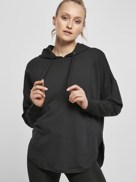 Sweat capuche oversized pour femme BY037 en coloris Black