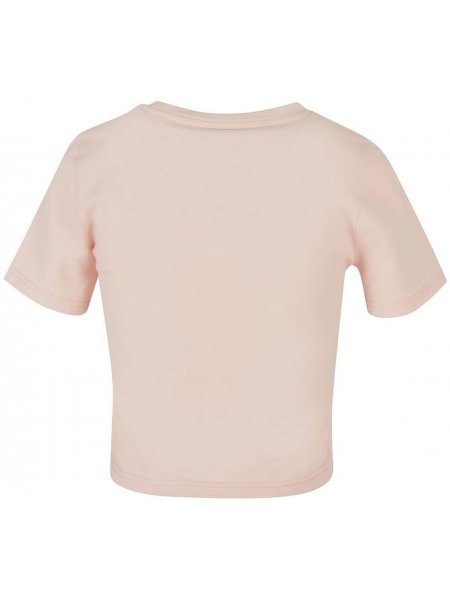 T-shirt crop top femme personnalisable BY042 en coloris rose dos