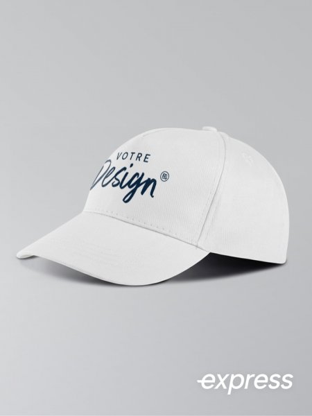 Casquette blanche à personnaliser avec votre logo en livraison express