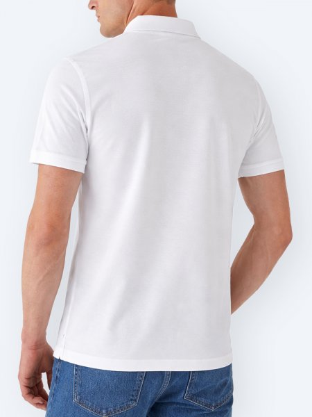 Dos du polo à manches courtes CGPUI10 à personnaliser en coloris White