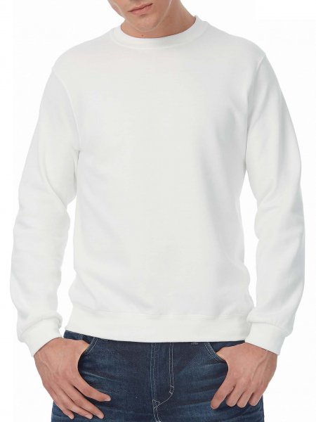 Le sweat CGWUI20 à personnaliser en coloris White Le mannequin homme porte le sweat CGWUI20 à personnaliser en coloris White