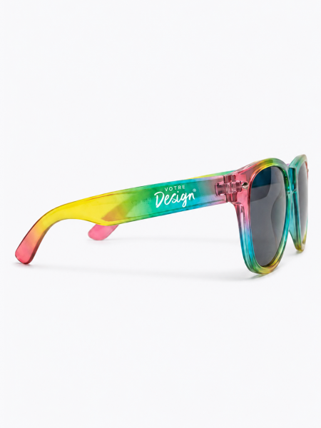 Lunettes de soleil multicolores arc-en-ciel personnalisable Lunettes de soleil multicolores arc-en-ciel personnalisable