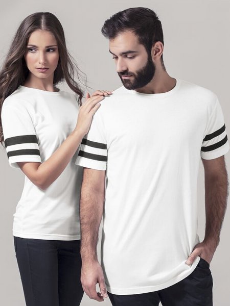 T-shirts personnalisables BY033 femme et BY032 homme en coloris white/black