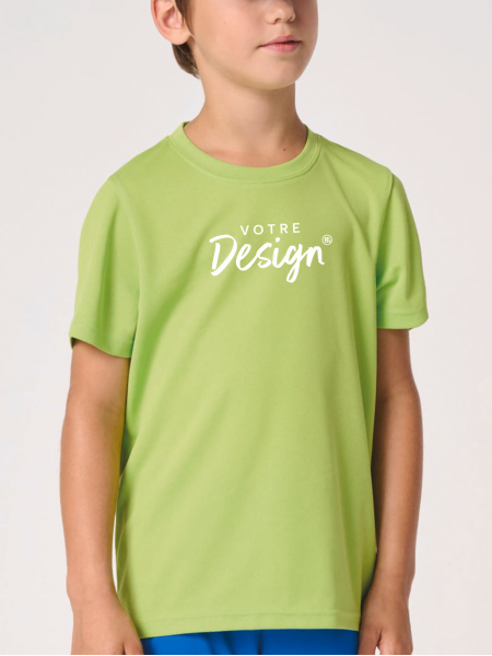 mannequin enfant de face portant le T-shirt sport enfant Mercury personnalisable mannequin enfant de face portant le T-shirt sport enfant Mercury personnalisable