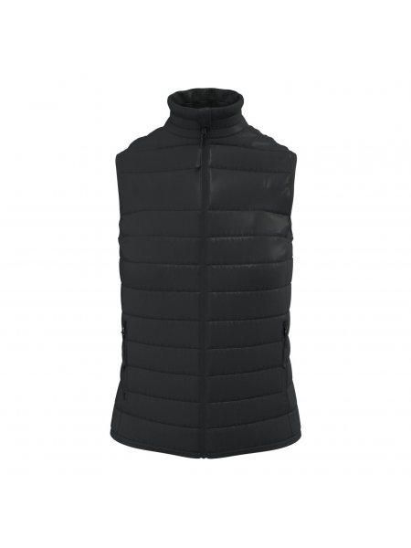 Doudoune sans manches matelassé à personnaliser pour femme Black