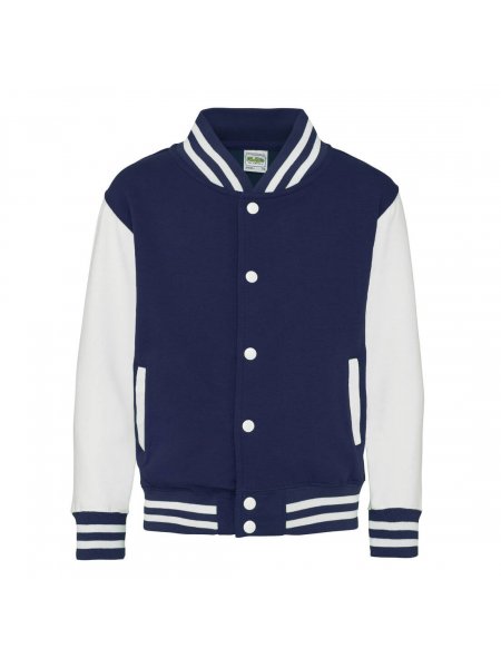 Veste teddy pour enfant à personnaliser Oxford Navy / White