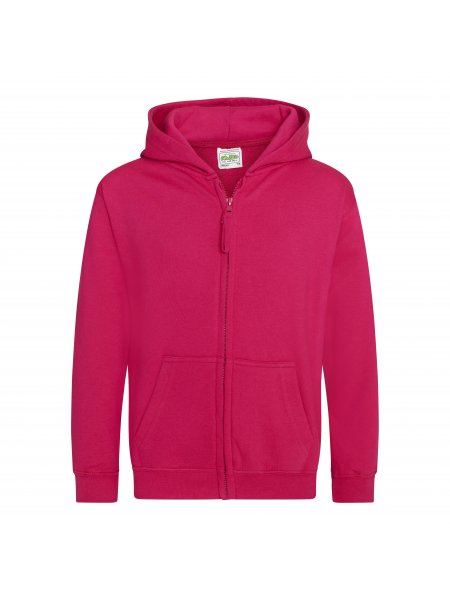 Sweat zippé enfant personnalisable Hot Pink