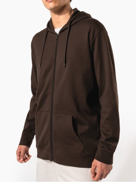 mannequin homme de face portant le Sweat-shirt zippé capuche personnalisable mannequin homme de face portant le Sweat-shirt zippé capuche personnalisable