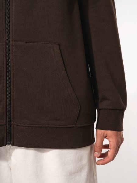 zoom sur la manche du Sweat-shirt zippé capuche personnalisable zoom sur la manche du Sweat-shirt zippé capuche personnalisable