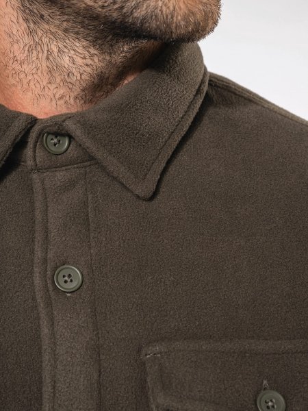 zoom sur la Surchemise polaire doublée sherpa polaire homme personnalisable zoom sur la Surchemise polaire doublée sherpa polaire homme personnalisable