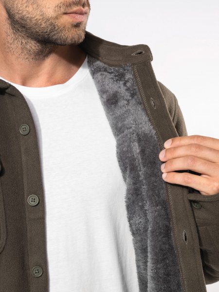 zoom sur la Surchemise polaire doublée sherpa polaire homme personnalisable zoom sur la Surchemise polaire doublée sherpa polaire homme personnalisable