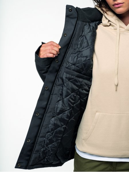 Manteau parka pour femme K6108 détails intérieur