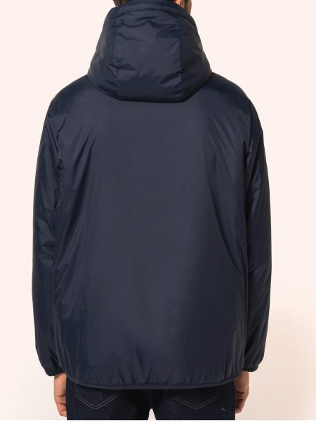 mannequin homme de dos portant la Veste doublée sherpa unisexe personnalisable mannequin homme de dos portant la Veste doublée sherpa unisexe personnalisable