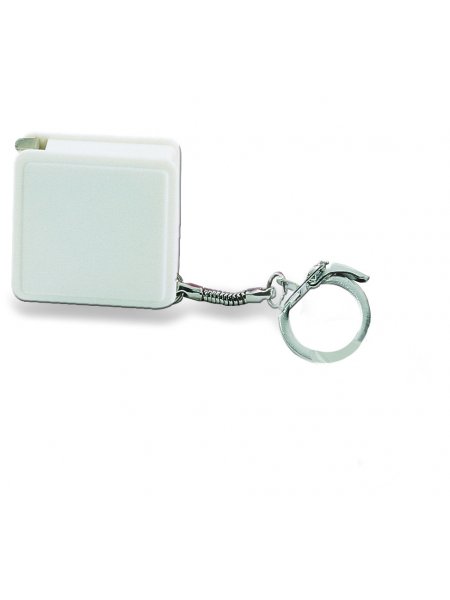 Mètre ruban porte clés personnalisable Blanc