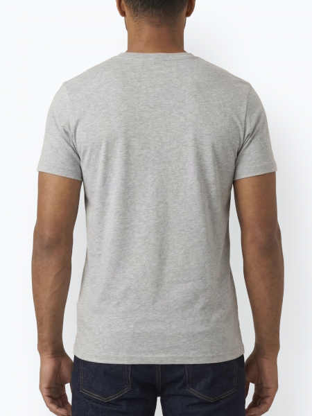 Mannequin homme de dos portant le t-shirt Léon couleur gris chiné