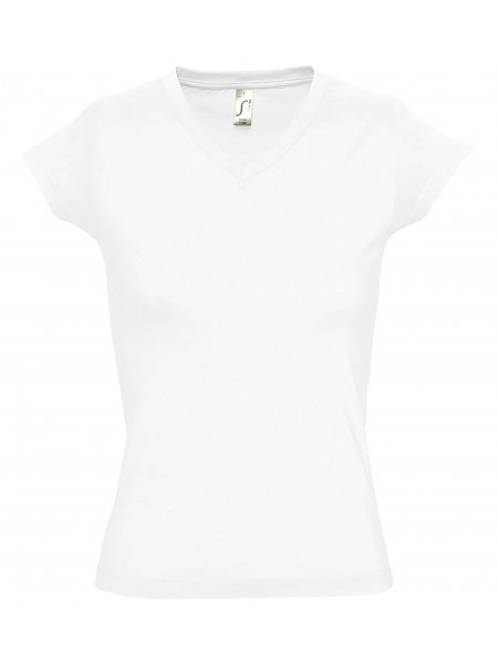 T-shirt col V femme personnalisé pas cher Blanc