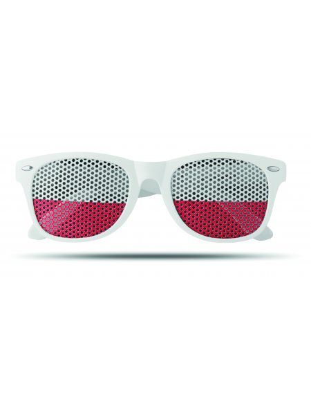Lunettes avec des verres au couleurs des pays personnalisable Blanc