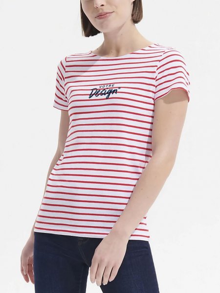 T-shirt femme marinière personnalisable