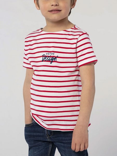 T-shirt enfant marinière personnalisable