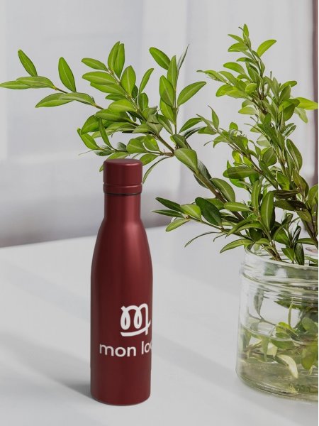 bouteille vasa recyclée rouge avec votre logo