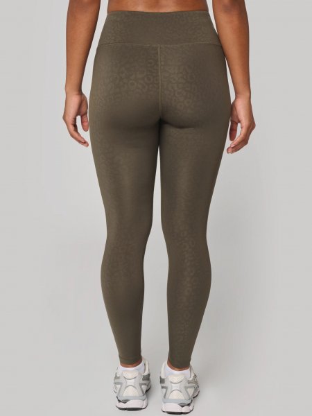 mannequin femme de dos portant le Legging écoresponsable femme personnalisable