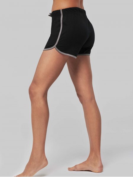 Short de sport pour femme PA1021 en coloris Black / Heather Grey