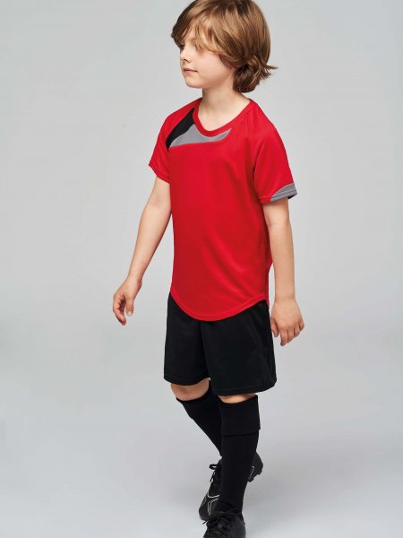 Short de foot pour enfant PA103 en coloris black