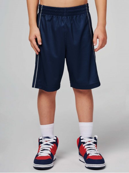 Short de basket personnalisable pour enfant PA161 en coloris Sporty Navy